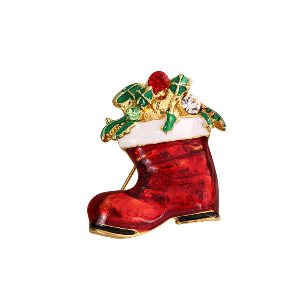 Christmas Series Brooch Bell Snowman Elk Decorative Pin DIY Jewelry Accessories Fresh And Cute Brooch