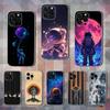 Cute Cartoon Astronaut Case For iPhone X,XS,SE,12,15,Pro,17,Plus,11,Max,13,XR,14,16,Mini,Transparent Soft Cover