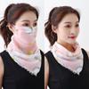 Outdoor Windproof Dustproof Breathable Scarf Mask Triangular Silk Scarf For Girl