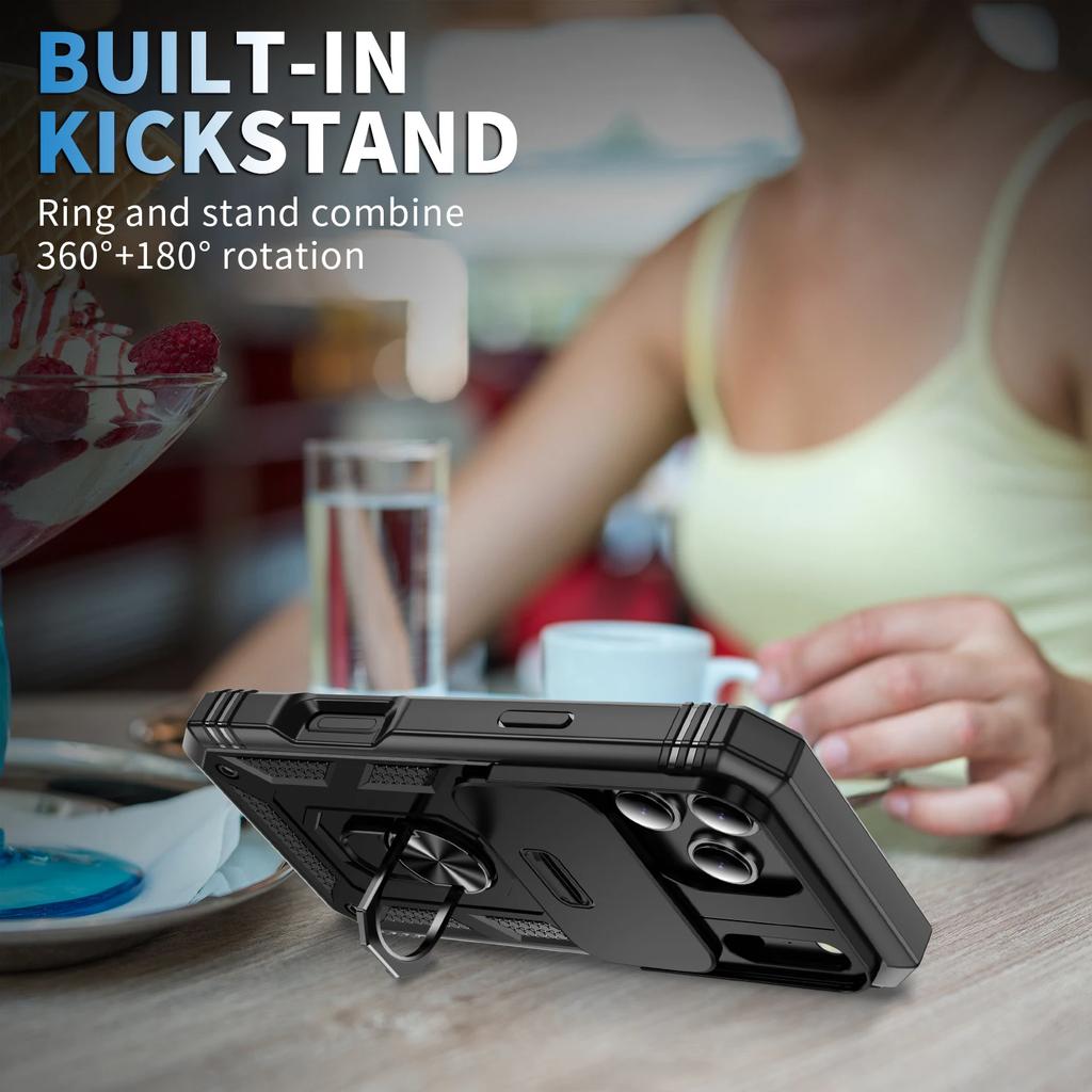Противоударный чехол Otter Armor Box с вращающимся на 360 градусов держателем для IPhone 17 16 15 14 Plus 13 12 Pro Max 16e со сдвижной крышкой