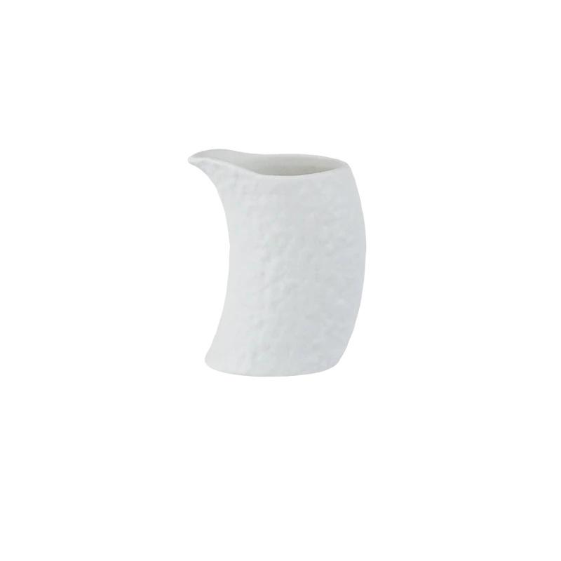 Irregular Ceramic Boats Curved Steak Sauce Pot Seasoning Pot Small Milk Can Milk Cup Solid Color Creative Kitchen Tool