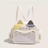 Cute Anime Cat Bag Small Capacity Pain Bag Backpack Crossbody Bag Transparent Millet Single Shoulder Handbag for Women