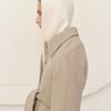 MOON J HOODED CABLE-KNIT MERINO SCARF - IVORY