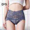 Women Panties High Waist Lace Thin Hollow Out See Through Flower Embroidery Elastic Soft Breathable Lady Underpants Underwear