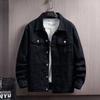Men's Versatile Denim Jacket for Spring and Autumn, Loose Fit Plus Size Cargo Jacket Denim Casual Streetwear Denim Jacket Men's Daily Wear Outerwear