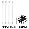 Chimney Brush Set with Long Handle Rods Flue Sweeping Brush 100/150mm Brush Head Air Duct Cleaning Tool for Chimney Dryer Pipe