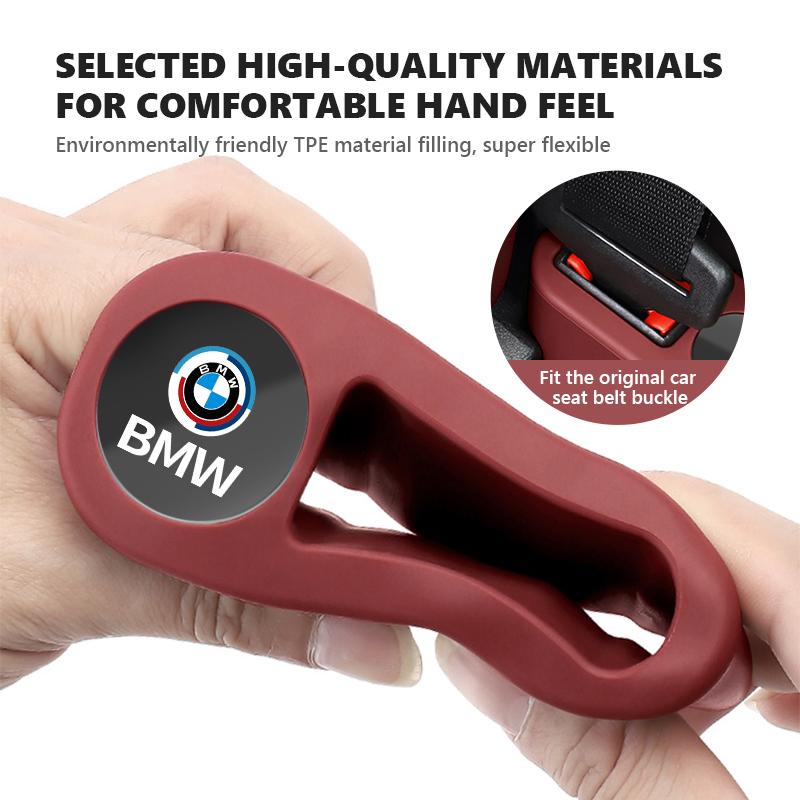 WSQK5 Car Seat Belt Base Protector Anti Scratch Cover Accessories For BMW 1 3 4 5 6 7 Series M X1 X3 Performance Alpina G20 F20