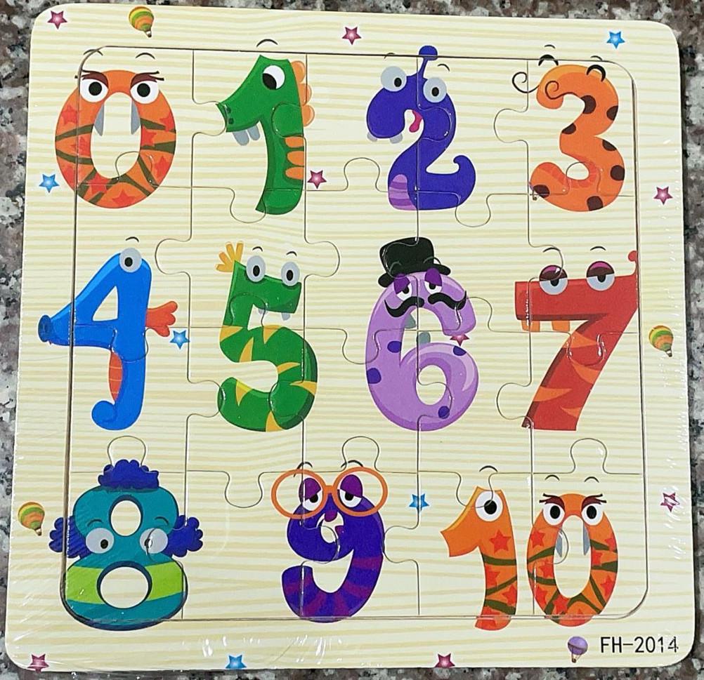 20-Piece Wooden Animal Cartoon Puzzle for Children Ages 3-7: Educational Early Learning Toy