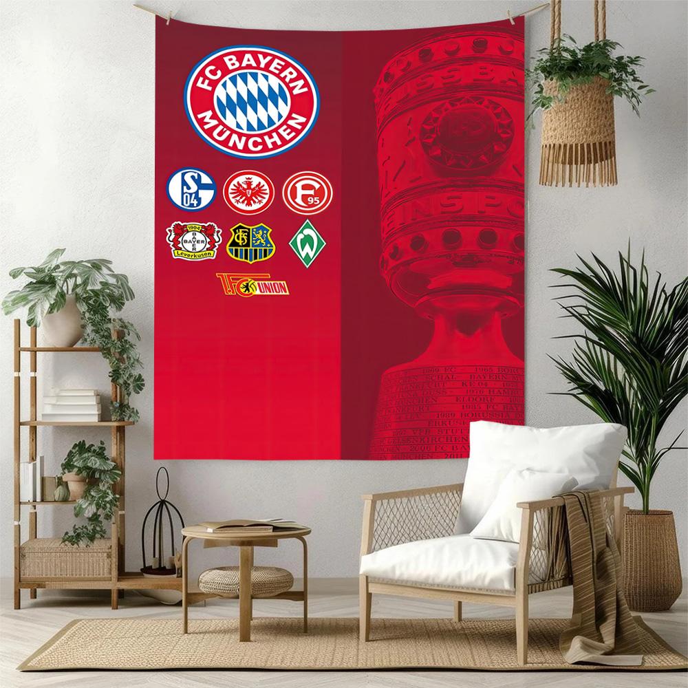 Fc Bayern Mnchen Wall Decor Tapestry Art For Pet Memorial Birthdaywedding Party Backdrop Family Gift