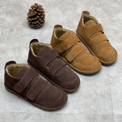 Модные зимние женские зимние сапоги на плоской подошве из коровьей кожи, теплая плюшевая обувь для пожилых людей