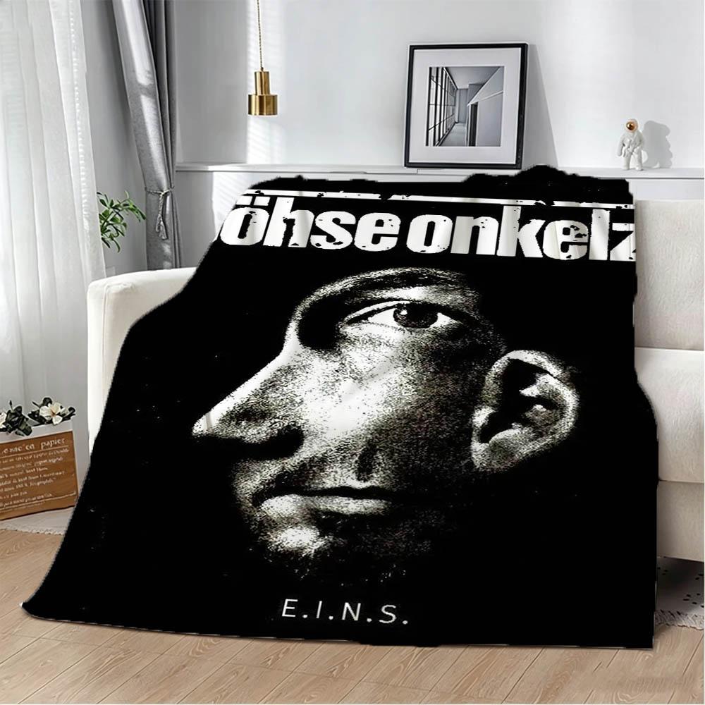 Группа B-Bohs-E Певец O-Onkelz-S Рок 3D Фланелевое одеяло Мягкое покрывало Искусство Для домашнего декора Спальня Кровать Диван Пикник Подарки для фанатов