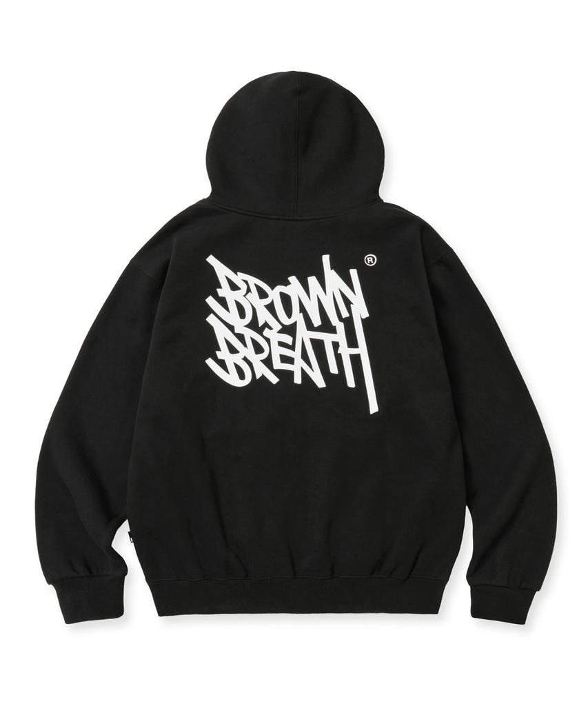 Brownbreath [25Зима] Худи с капюшоном на молнии - Черный
