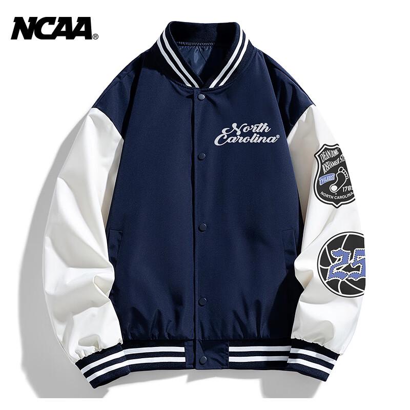Винтажная бейсбольная куртка NCAA унисекс свободного кроя
