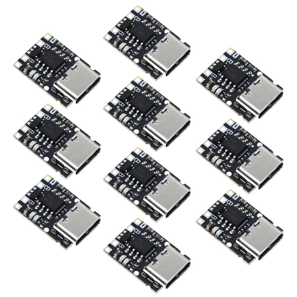 5/10pcs TP4057 1A 3.7V Lithium Battery Charging and Discharging Board with Protection Type-C USB C Li-ion Battery Charging Board
