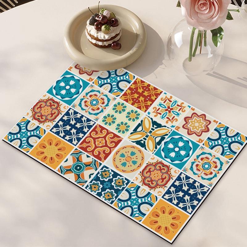 Kitchen Draining Mat Coffee Machine Super Absorbent Pad Tableware Drying Mat Countertop Placemat Home Decoration