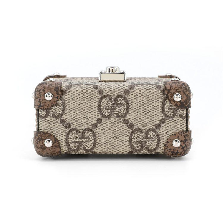 GUCCI Canvas Shoulder Bag, Crossbody Bag, Necklace Pouch, Earphone Case Unisex Beige/Ebony 645205-K9GSN-8358