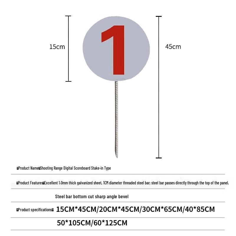 Shooting Range Ground-Insert Number Plates