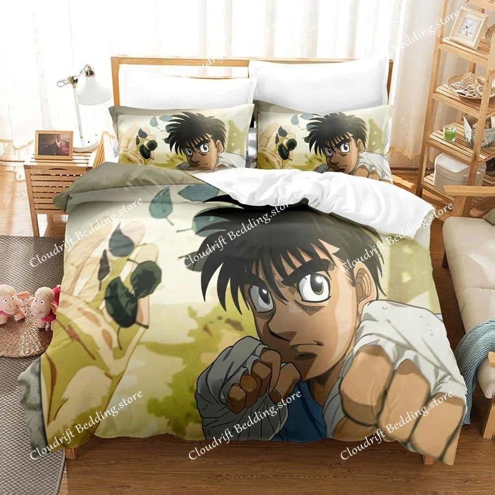 New Anime Hajime No Ippo Bedding Set Duvet Cover Comforter Bed Set Quilt Cover Pillowcase King Queen Twin Size Boys Girls Adult
