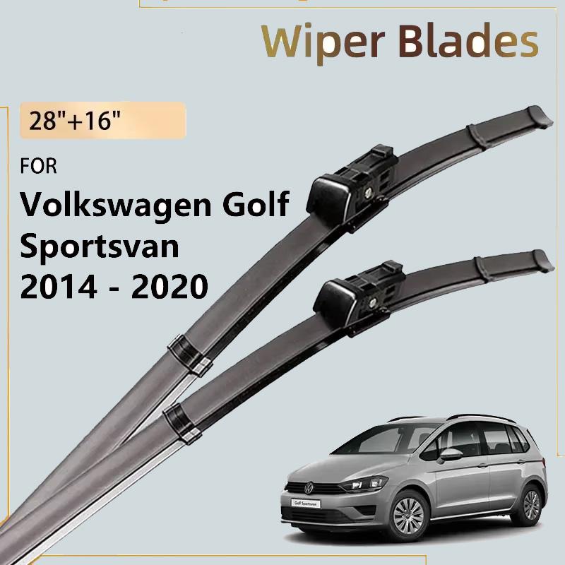 2x Для Volkswagen VW Golf Sportsvan 2014 - 2020 2019 2018 2017 2016 2015 Передние щетки стеклоочистителя Щетки для лобового стекла 28"16"
