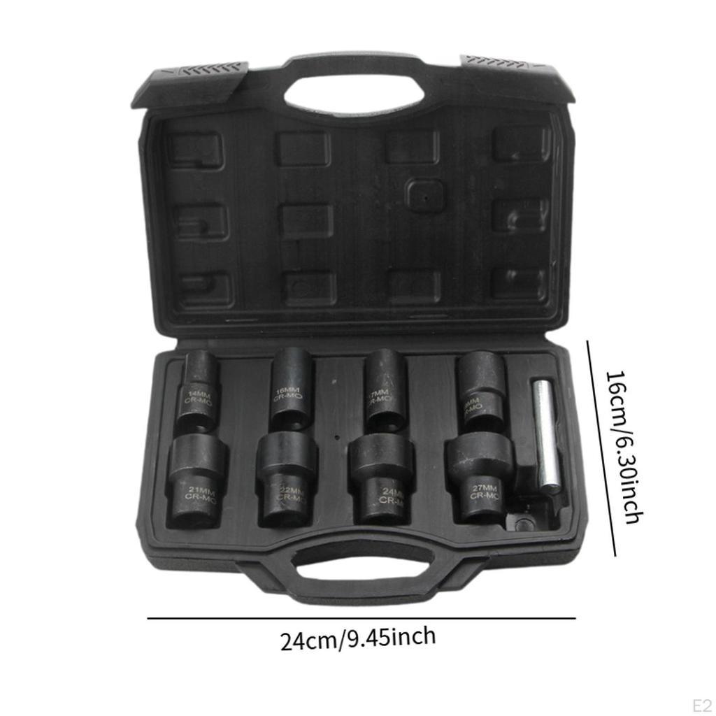 Набор из 8 ударных головок, гайковерт, бытовой многоцелевой, с прочным стержнем для снятия гаек