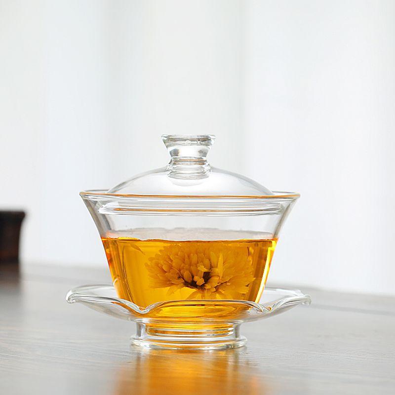 Цветная термостойкая стеклянная крышка, чашка для чая, китайские чайные чашки, гайвань, чайник, гайвань для путешествий, супница, гайвань, набор кружек для пуэра