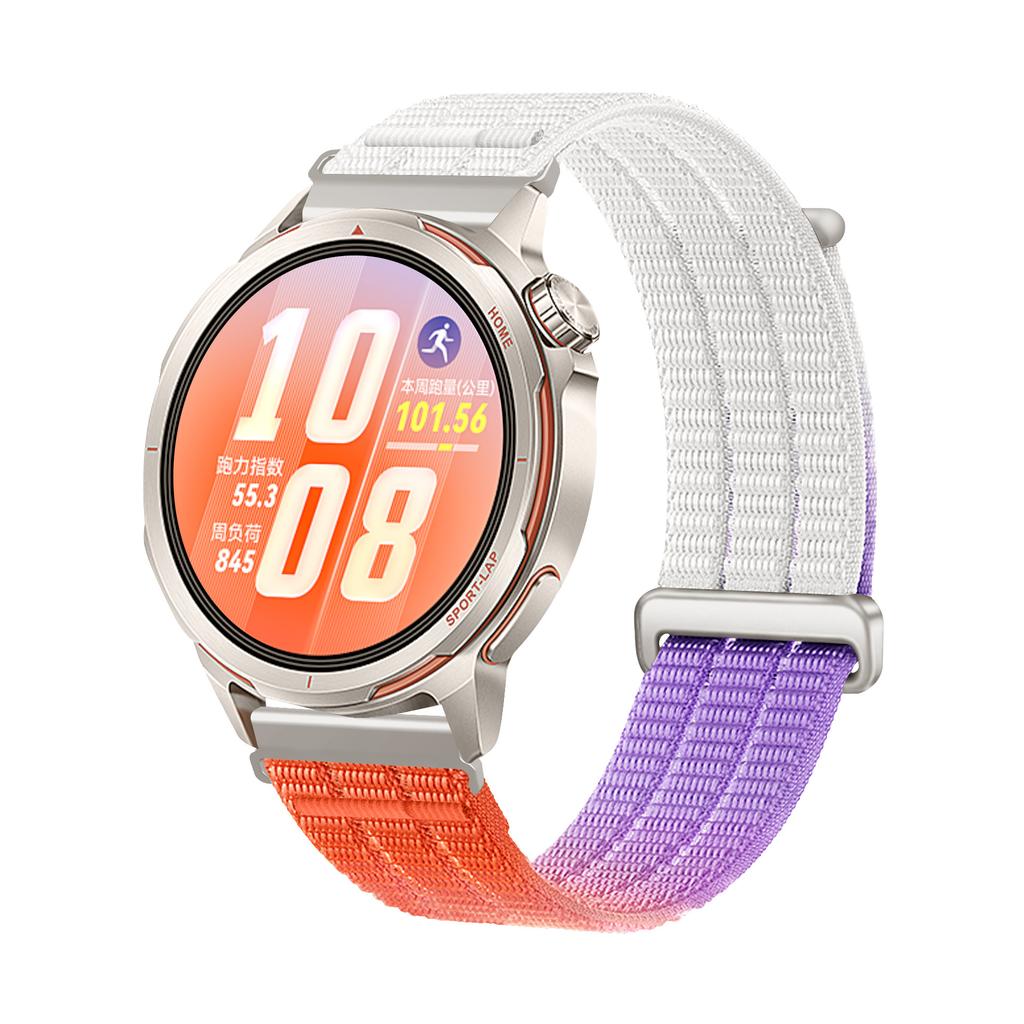 Universal 18/20/22mm wristbands  Huawei WATCH GT/Runner2, Garmin ActiveS/GT4with breathable and gradient-textured nylon fabric for a comfortable fit