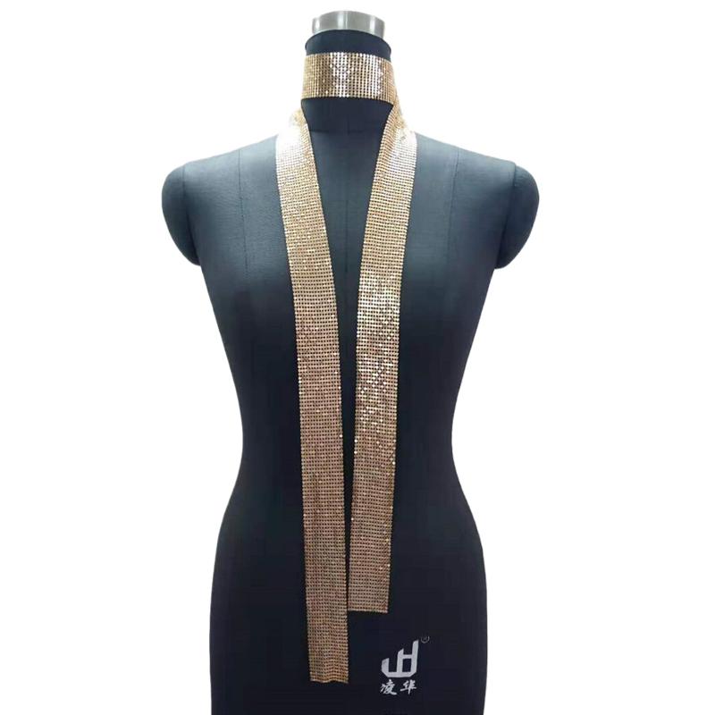 2025 New Metal Sequin Scarf For Women Nightclubs Party Shining Necklace Jewelry Trendy Personality Versatile Fashion Accessories