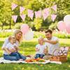 Pink Color One Silly Goose Party Triangle Banner Theme Design Goose Theme Garland  1st Birthday