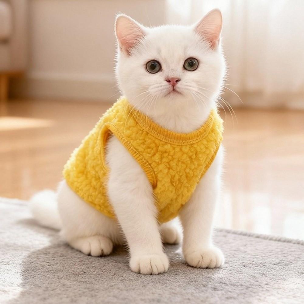 Thickened Cat Sleeveless Vest Warm Dog Fleece Coat Cozy Puppy Jacket Winter Season