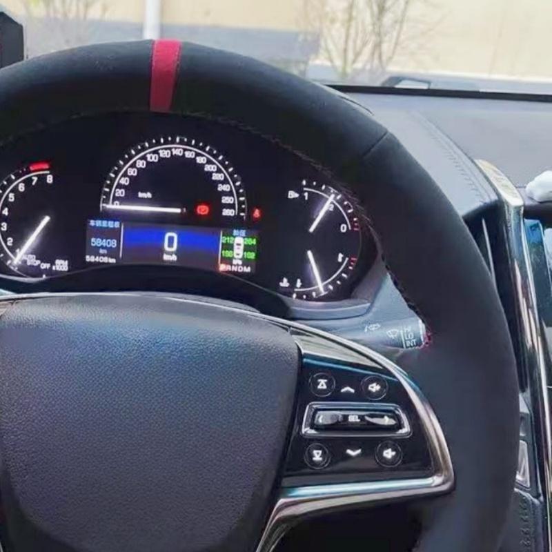 Car Steering Wheel Braid Cover Soft 100% Fit For Cadillac ATS ATS-L 2013- CTS 2014-2017 Car Products Steering Wrap