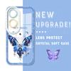 For OPPO A16 A58 A78 A98 A76 Reno8 T 8Z Realme C67 C65 C63 C55 C53 C30 Huawei Honor Full Lens Protect Cute Butterfly Soft Transparent Phone Case