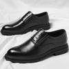 New Men 37-48 Men's Flat / 8CM Heightening Elevator Shoes Business Formal Leather Shoes Man British Casual Wedding Suit Shoes