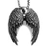 Domineering Men'S Accessories Necklace Stainless Steel Vintage Angel Wings Wings Pendant Necklace