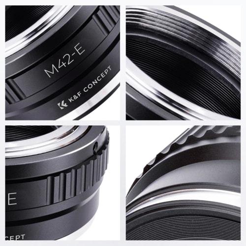 K&F Concept M42 Lens Mount Adapter Compatible with Sony E-Mount NEX Camera Mount Conversion Lens Adapter Ring M42 Mount Compatible with Sony e-Mount M