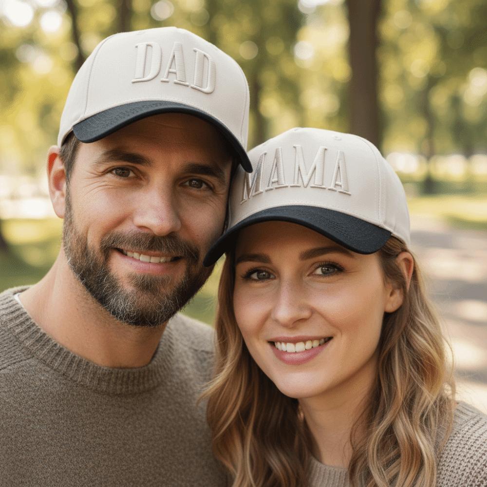 Adjustable Couple Cap Letter Embroidery Sunscreen Hats Fashion DAD MAMA Baseball Cap  For Man Women