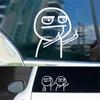 1Pcs Bike Cartoon Funny Middle Finger Reflective Vinyl Car Sticker Bicycle Decal Styling Decor Exterior Accessories
