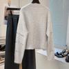 Women's Relaxed Wool Blend Round Neck Sweater