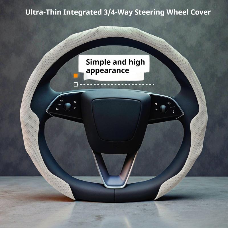 Car Steering Wheel Card Cover Universal in All Season Non-slip and Wear-resistantComfortable and Breathable, Soft and Durable