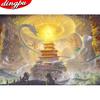 DINGPU Diy Diamond Painting 5D Full Round Embroidery Landscape Mosaic Home Decoration Diamond Art