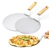 Stainless Steel Pizza Spatula, Wooden - Handled Thickened Baking Tool, Cake & Pancake Transfer Pizza Shovel Pastry Tools