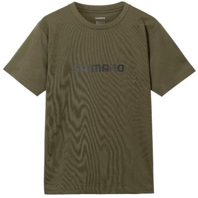 SHIMANO Футболка хаки с коротким рукавом и логотипом Dry XS SH-021W