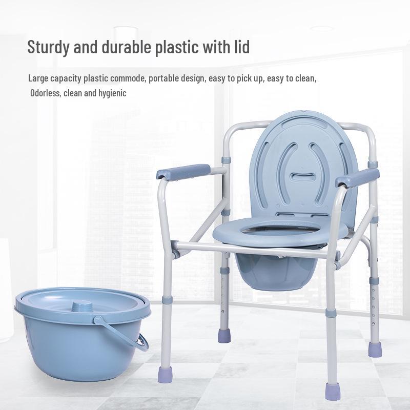 Складной коммод для пожилых и беременных с табуретом для приседания