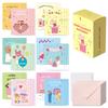 Monolike Happy and Lucky Birthday Cards Set of 36 36 Stickers Day-by-Day Cards, - 36, Envelopes,