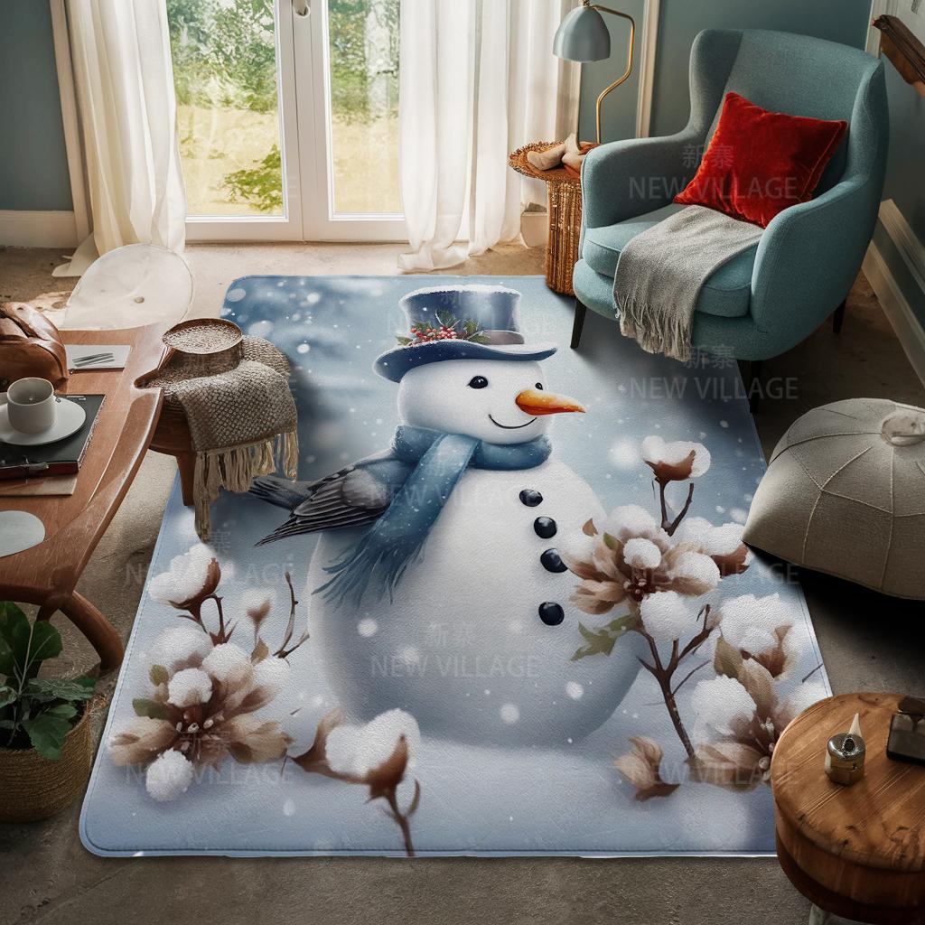 Ковер у входа в дом Домашний коврик у двери Гостиная Ванная Комната Ноги ванная комната Нескользящие коврики с водопоглощением для ванной Счастливого Рождества зима