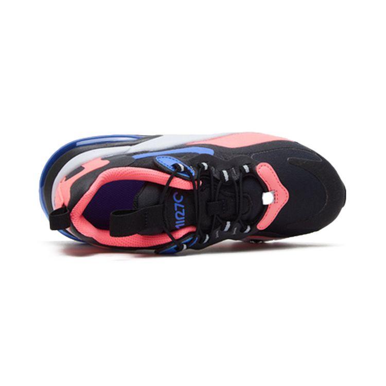 Nike Air Max 270 Удобные Универсальные Амортизирующие Прочные Низкие Повседневные Кроссовки Детские кроссовки Розовый Черный Синий BQ0102-024