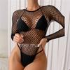 Женское прозрачное нижнее белье, женская мода, сетчатые комбинезоны, женские эротические сетчатые боди, костюм, ночная одежда