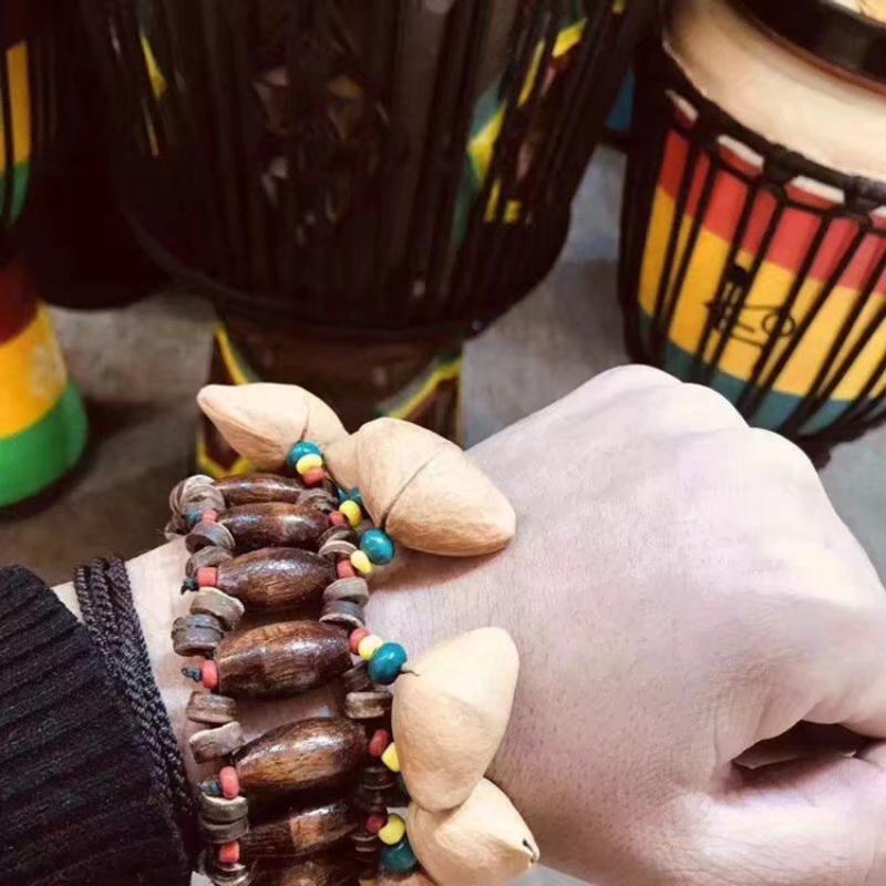 Африканский барабан, раковина, колокольчик, кулон Орффа, фруктовый наручный колокольчик, погремушка для медитации и йоги, музыкальные инструменты Орффа