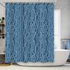 Modern Style Blue White Shower Curtain Fabric Waterproof Bath Decor Privacy Shower Panels for Home Decoration 72''W X 84''L