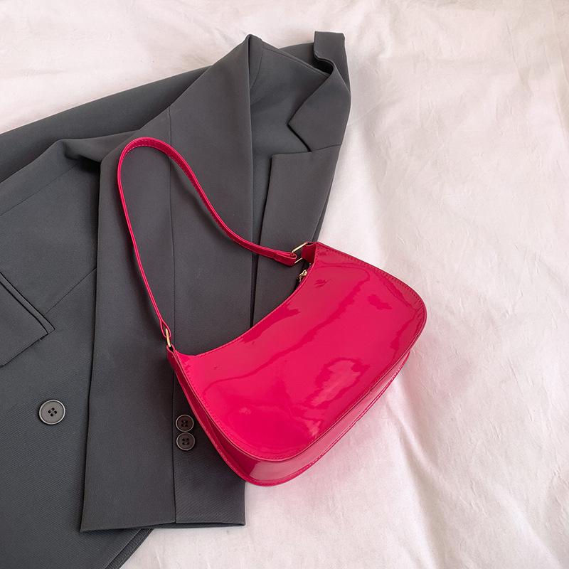 Премиальная однотонная простая женская сумка новая ретро ручная сумка на плечо подмышку универсальная женщина