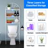 3 Tier Layer Kitchen Laundry Living Storage Shelf Over Toilet Organizer Rack Toilet Bathroom Washing Machine Rack White